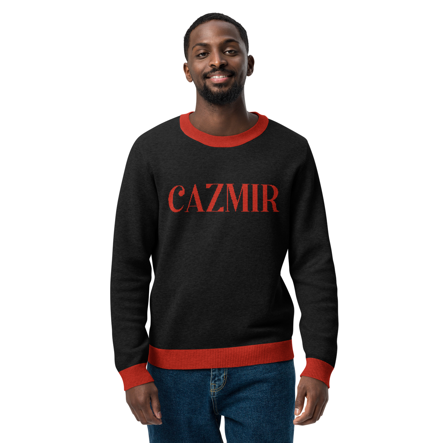 CAZMIR-Knitted crew neck sweater